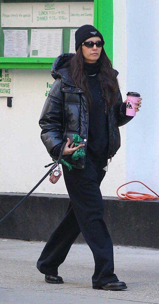 Nina Dobrev in a Black Jacket