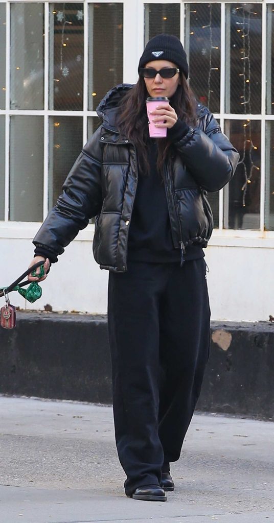 Nina Dobrev in a Black Jacket