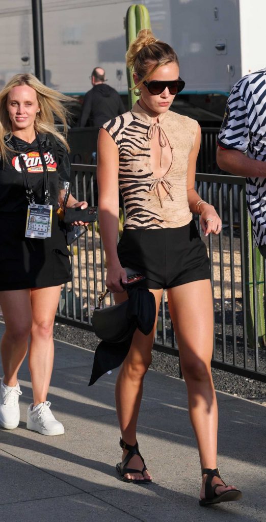 Olivia Ponton in a Black Shorts