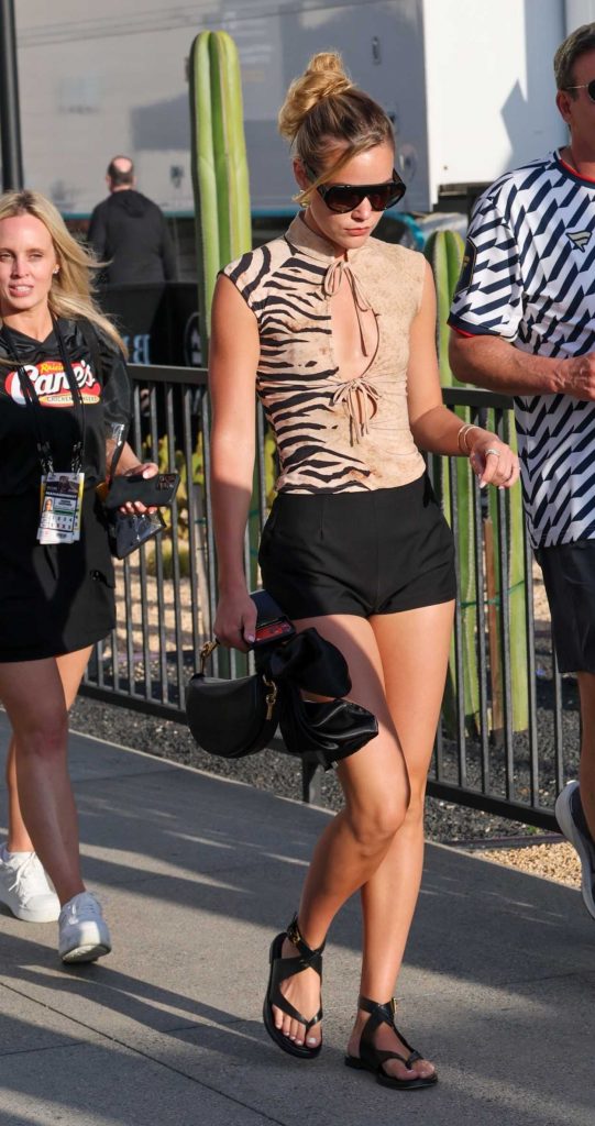 Olivia Ponton in a Black Shorts