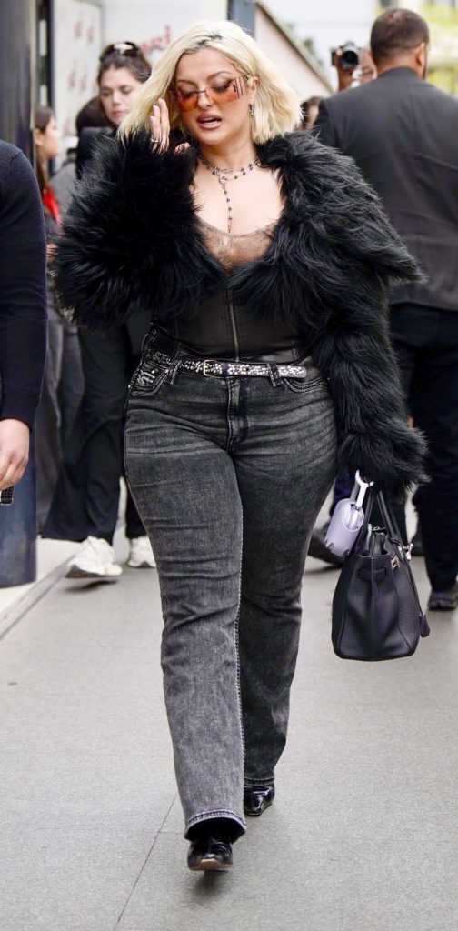 Bebe Rexha in a Black Jeans