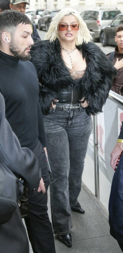 Bebe Rexha in a Black Jeans