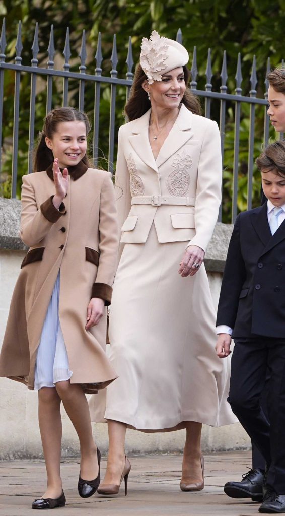 Kate Middleton in a Beige Ensemble