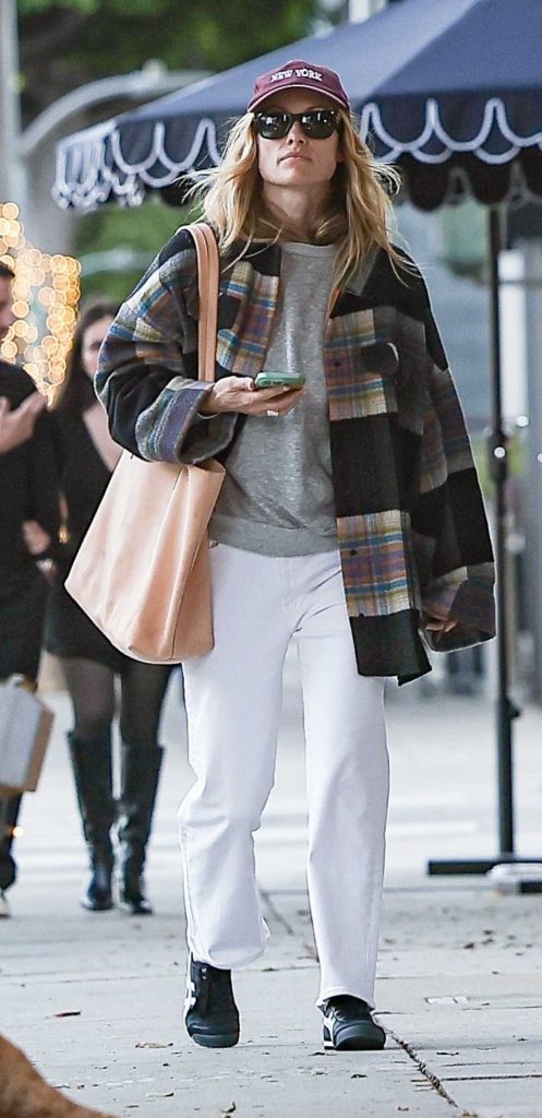 Olivia Wilde in a White Jeans