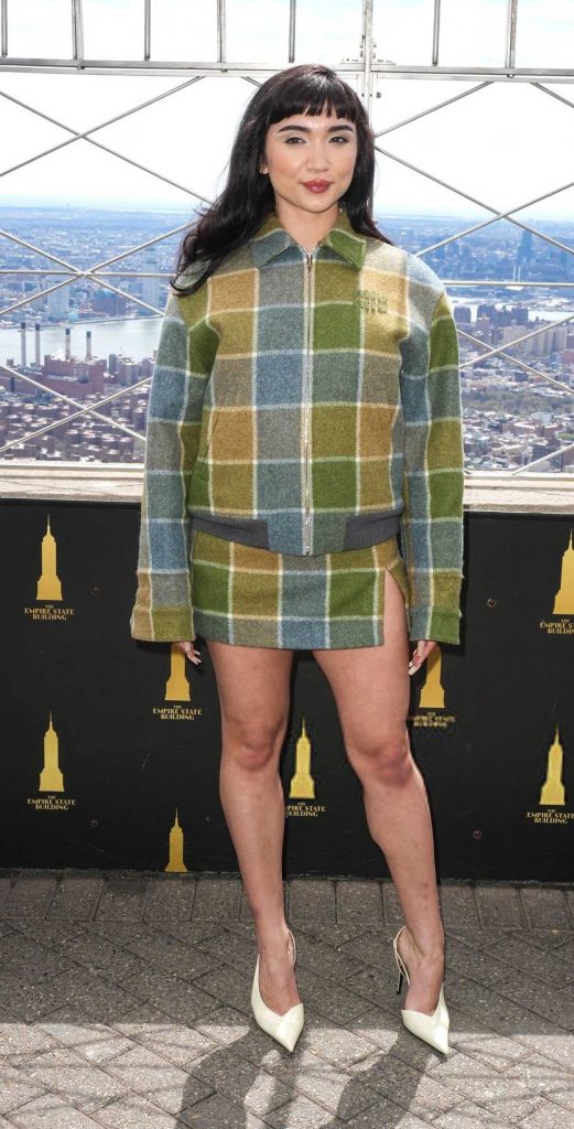 Rowan Blanchard in a Plaid Ensemble