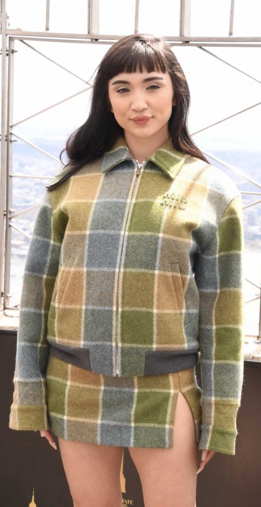 Rowan Blanchard in a Plaid Ensemble