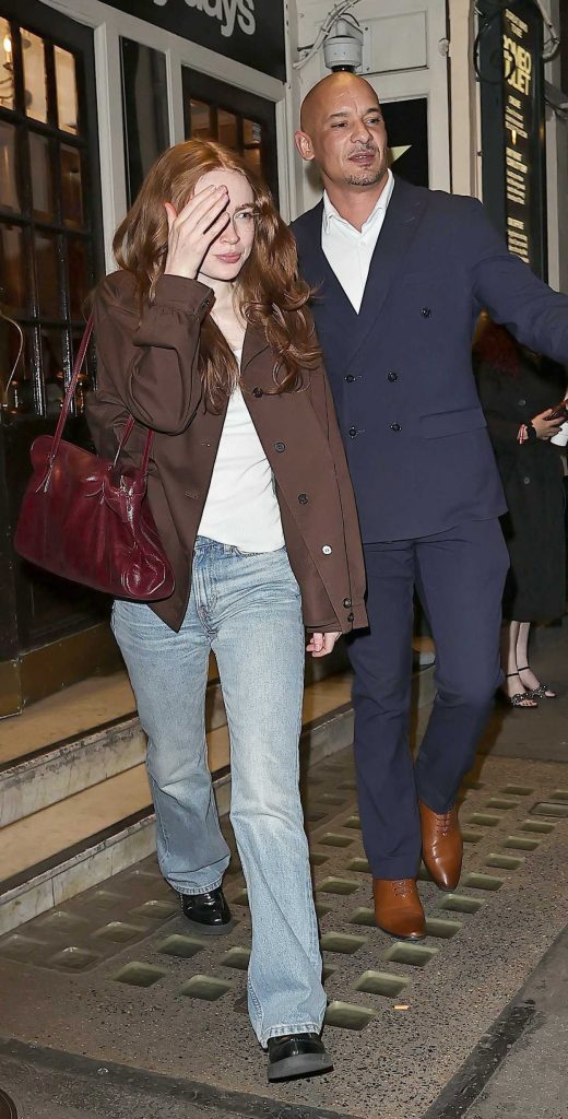 Sadie Sink in a Blue Jeans