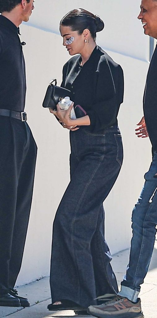 Selena Gomez in a Black Blouse