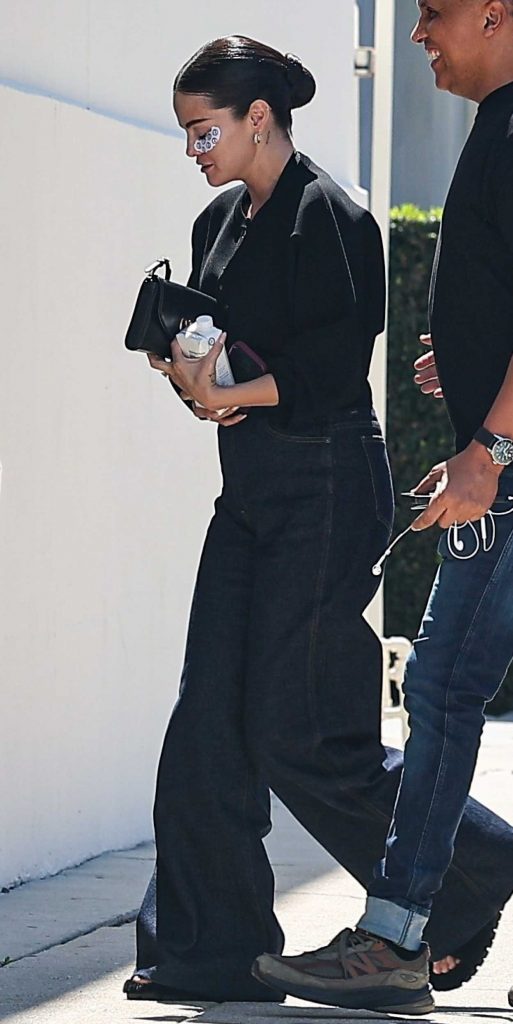 Selena Gomez in a Black Blouse