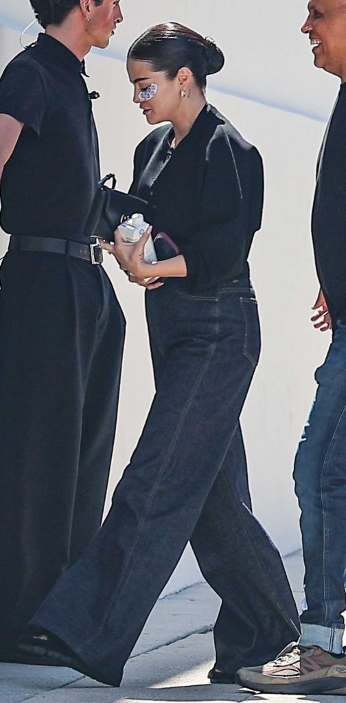 Selena Gomez in a Black Blouse