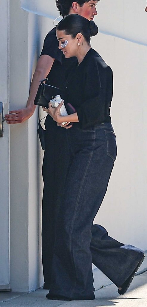 Selena Gomez in a Black Blouse