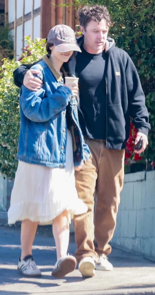 Caylee Cowan in a Blue Denim Jacket