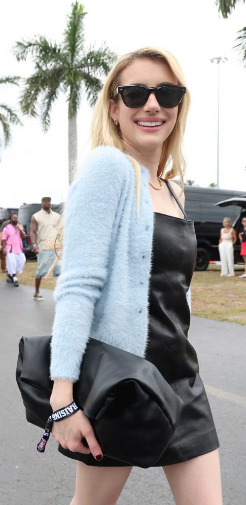 Emma Roberts in a Back Dress