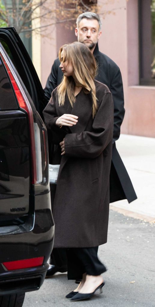 Jennifer Lawrence in a Brown Coat