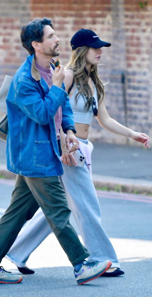 Lily James in a Black Cap