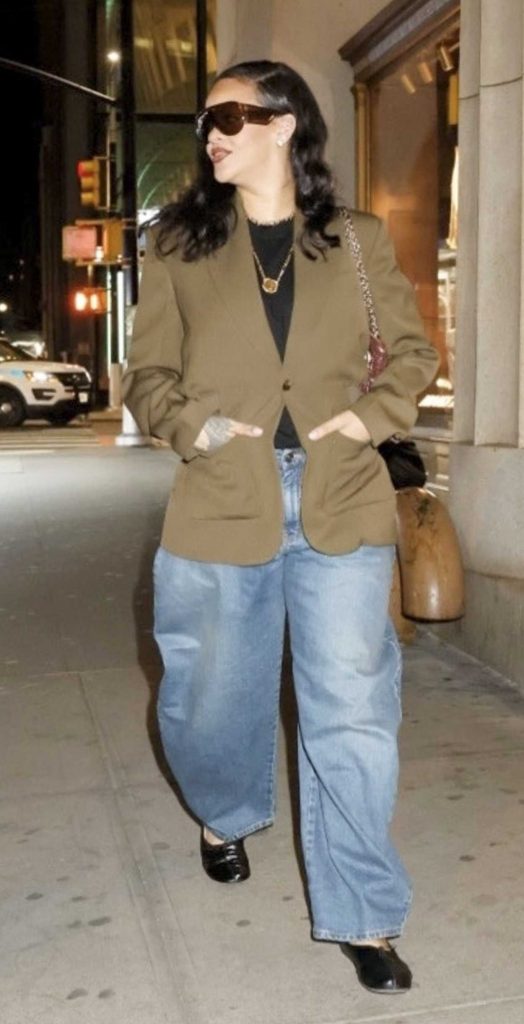 Rihanna in a Blue Jeans