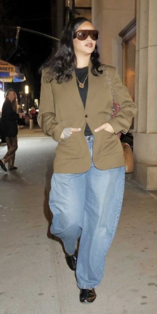 Rihanna in a Blue Jeans