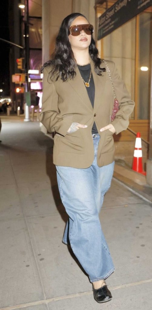 Rihanna in a Blue Jeans