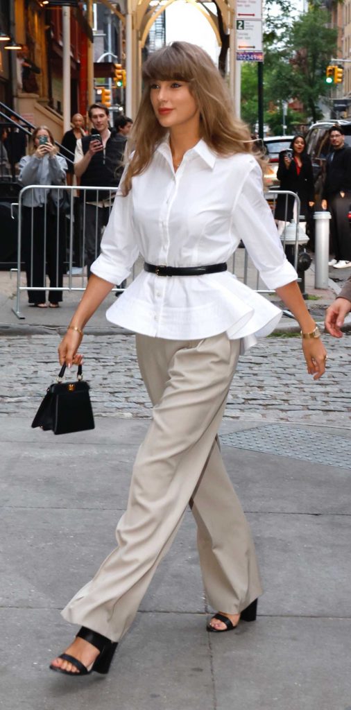 Taylor Swift in a White Blouse