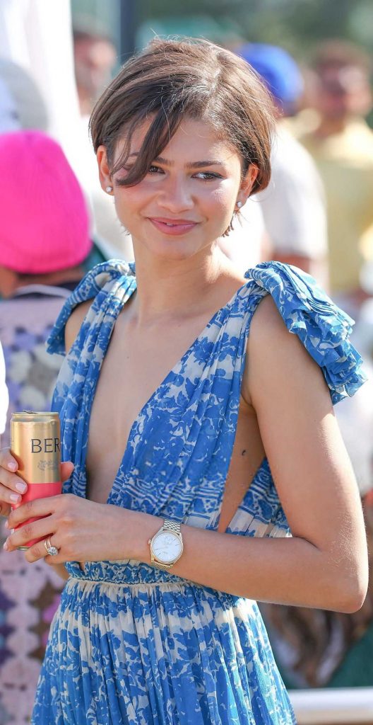 Zendaya in a Blue Dress