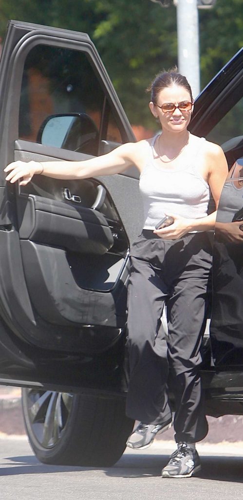 Lucy Hale in a Grey Top