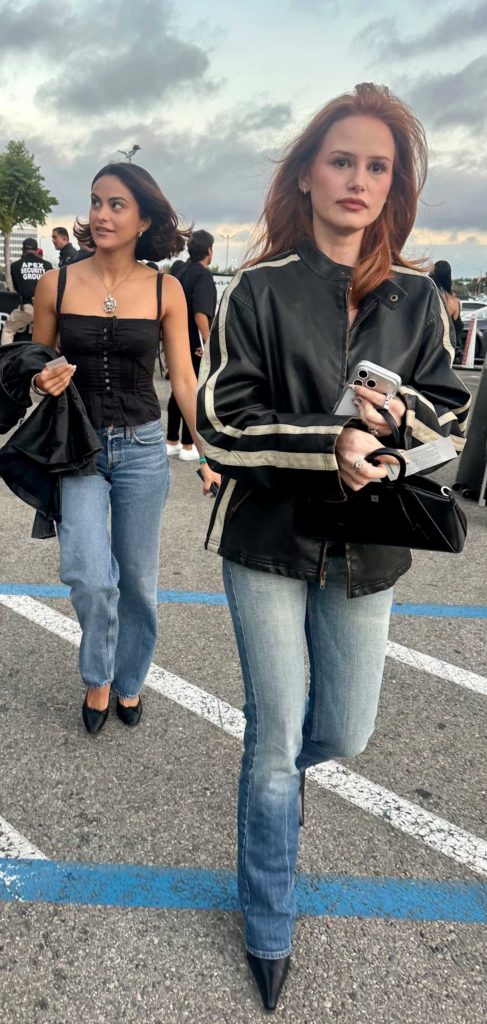 Madelaine Petsch in a Black Jacket