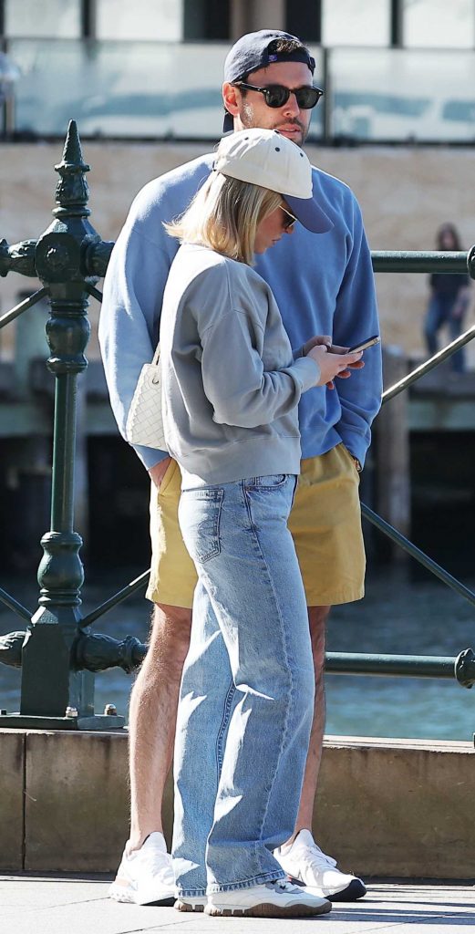 Sydney Sweeney in a Grey Sweatshirt