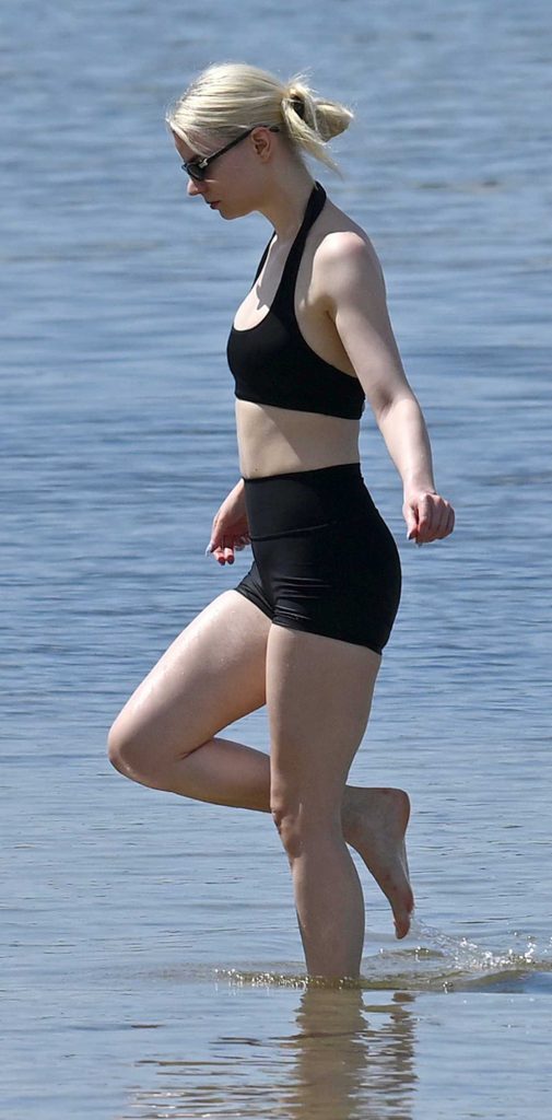 Anya Taylor-Joy in a Black Bikini