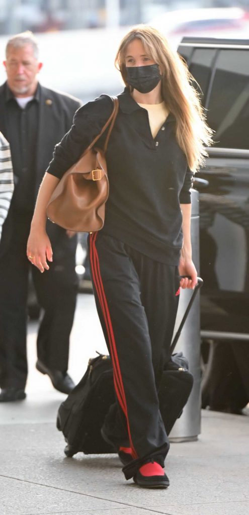 Jennifer Lawrence in a Black Protective Mask
