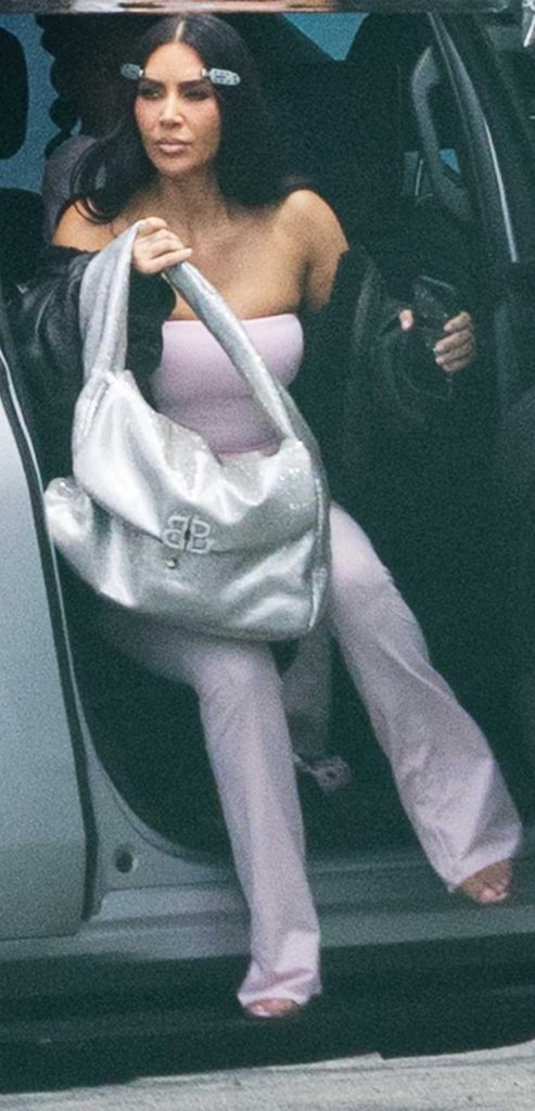 Kim Kardashian in a Pink Ensemble