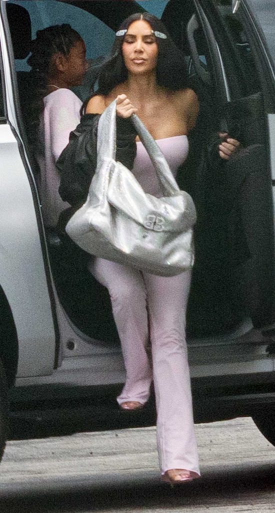 Kim Kardashian in a Pink Ensemble