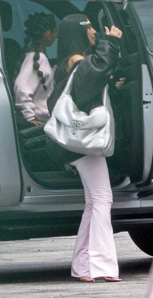 Kim Kardashian in a Pink Ensemble