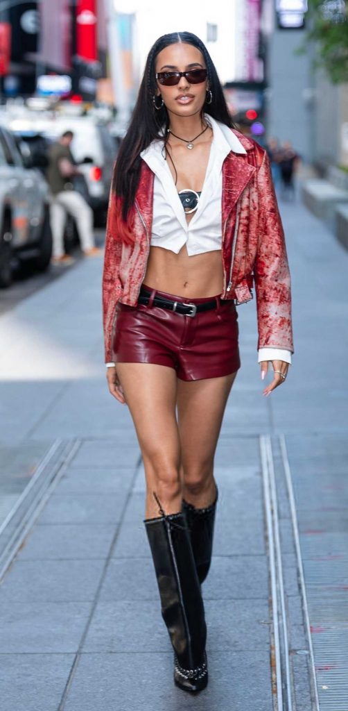 Kylie Cantrall in a Red Jacket