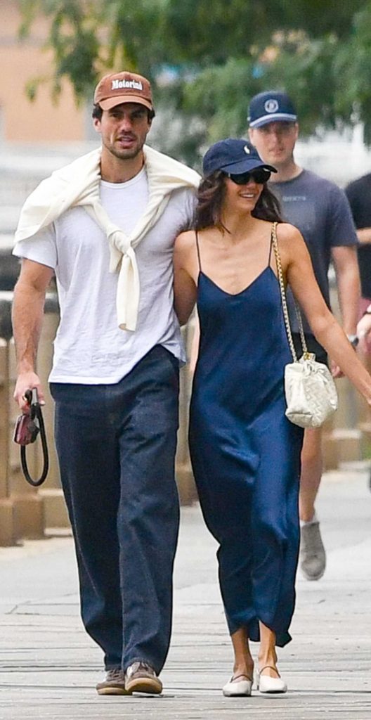 Nina Dobrev in a Blue Dress