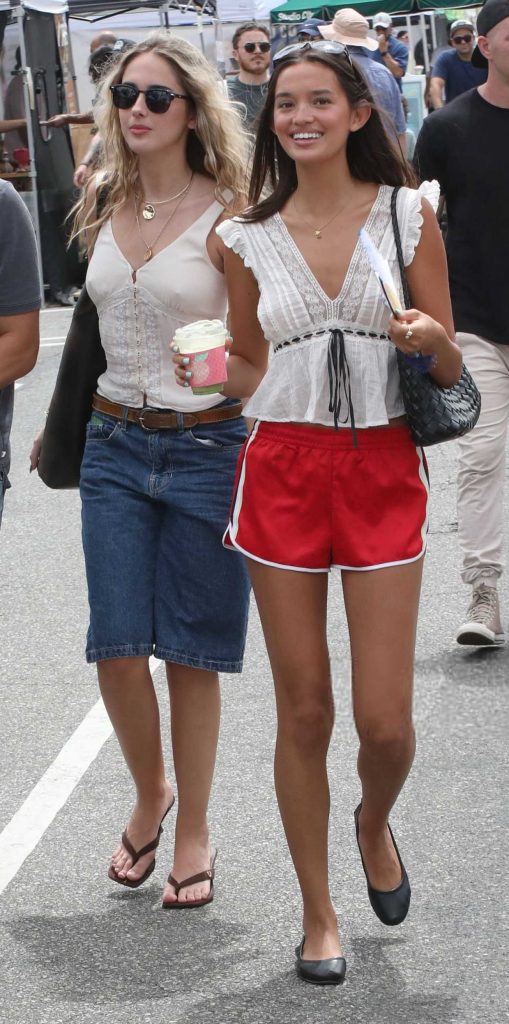 Sophia Hammons in a Red Shorts