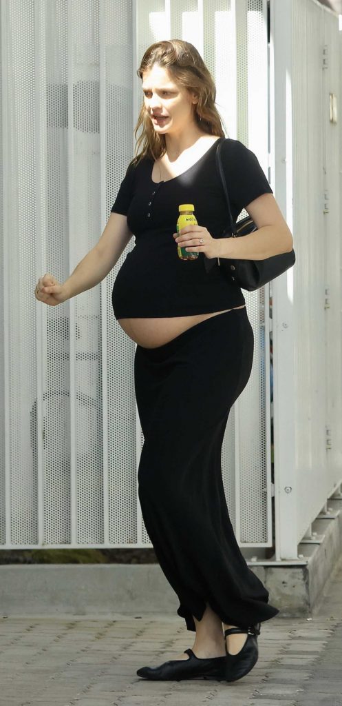 Barbara Palvin in a Black Ensemble