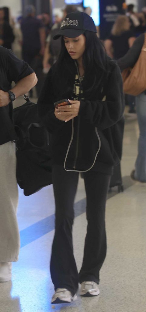 Becky G in a Black Cap