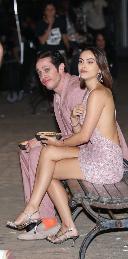 Camila Mendes in a Purple Mini Dress