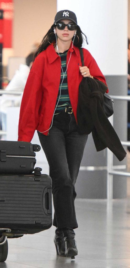 Dua Lipa in a Red Jacket