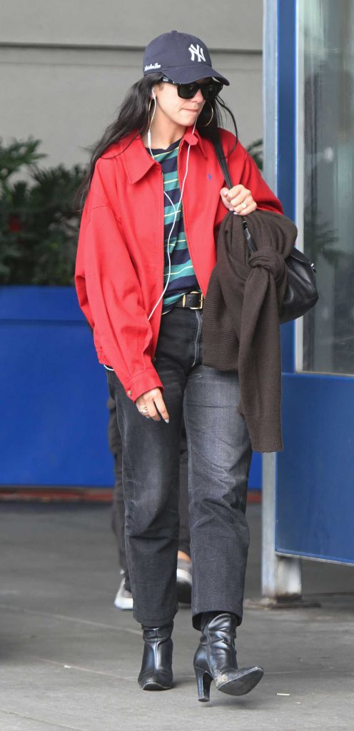 Dua Lipa in a Red Jacket