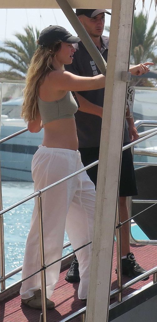 Lily James in a White Pants