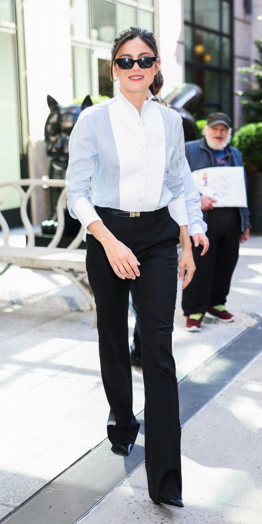 Monica Barbaro in a Black Pants