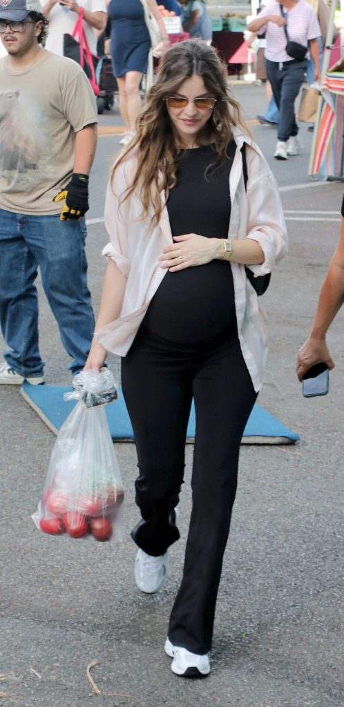 Barbara Palvin in a White Sneakers