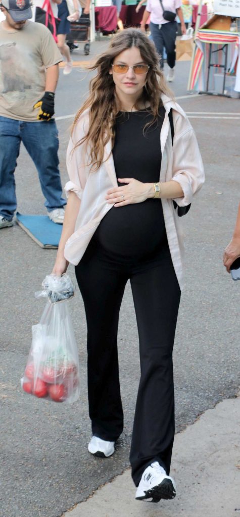 Barbara Palvin in a White Sneakers
