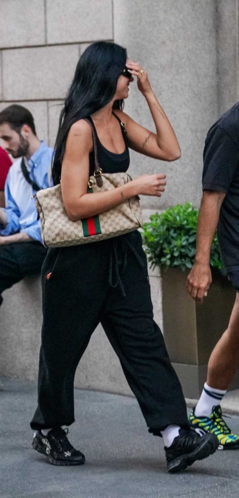 Dua Lipa in a Black Sweatpants