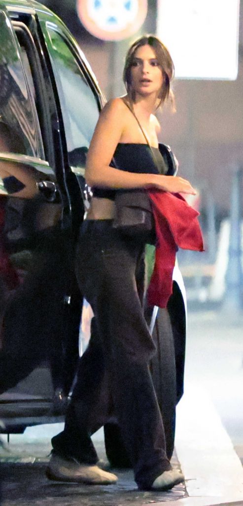 Emily Ratajkowski in a Black Top