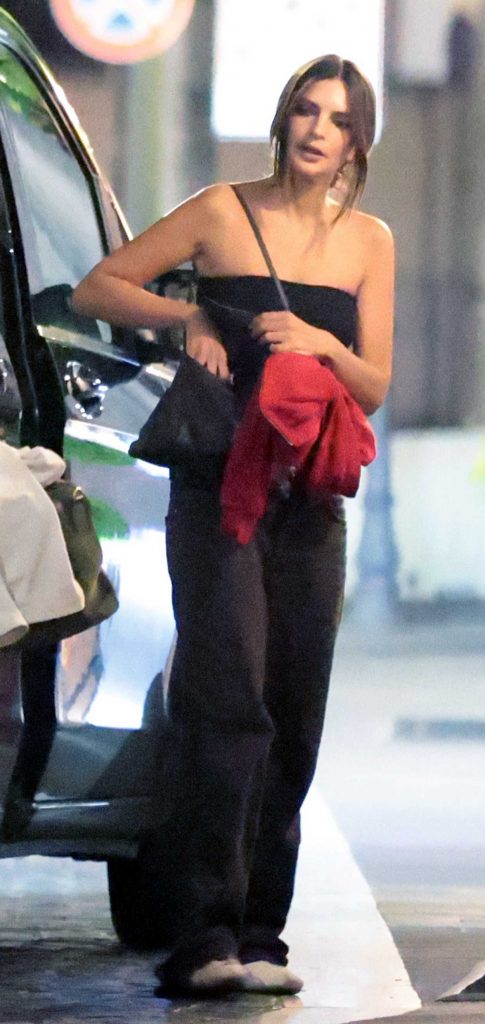 Emily Ratajkowski in a Black Top