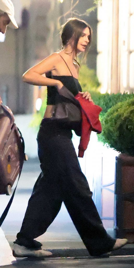 Emily Ratajkowski in a Black Top