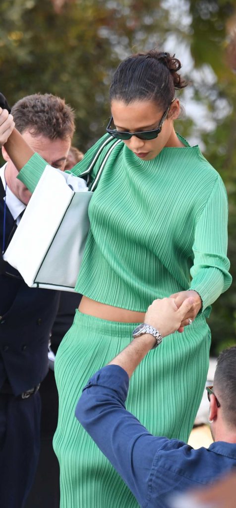 Taylor Russell in a Green Dress