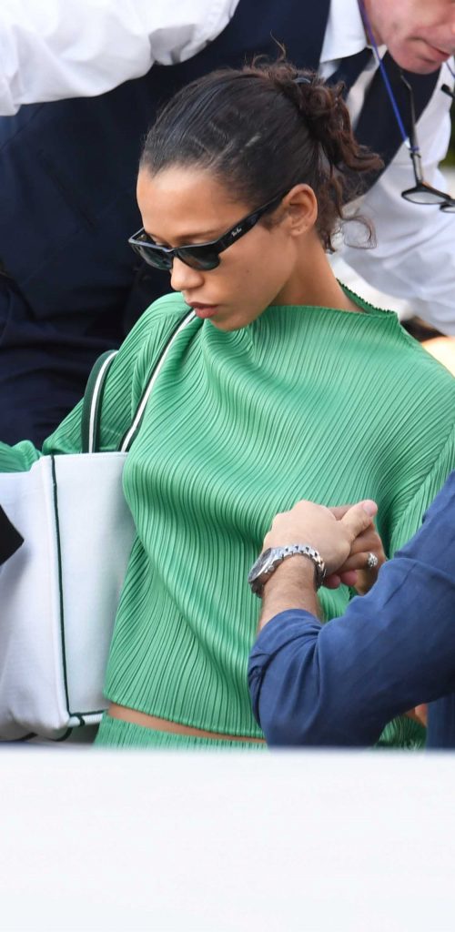 Taylor Russell in a Green Dress